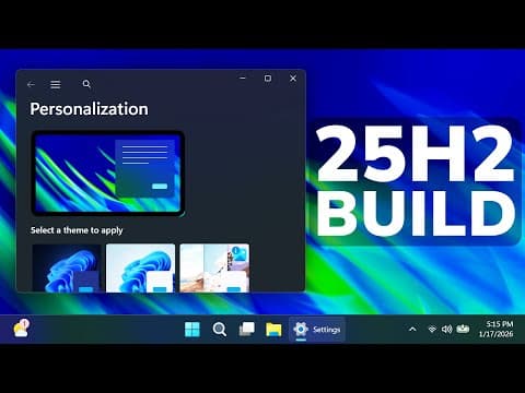 New Windows 11 25h2 Build 26220.7653 – New Personalization Option, Settings Changes And Fixes (beta)