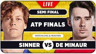 Sinner Vs De Minaur • Atp Finals 2025 Semifinal • Live Tennis Watchalong