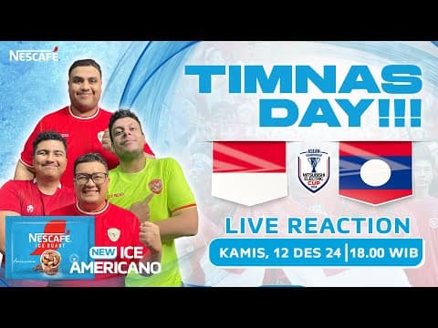 Regista X Nescafe Ice Roast [live Reaction Asean Championship 2024 - Group B]: Indonesia Vs Laos