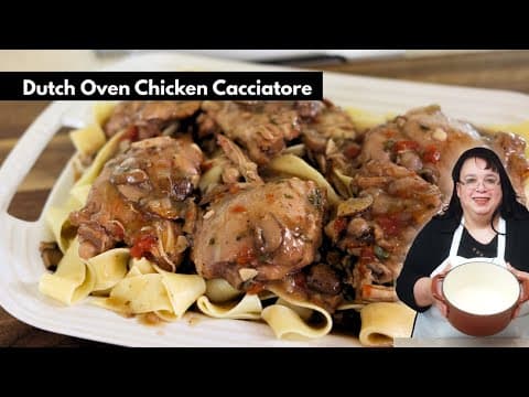 Dutch Oven Chicken Cacciatore | Slow Braised In The Nutrimill Enameled Cast Iron
