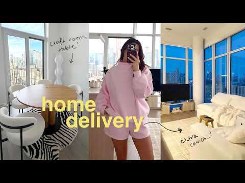 New Apt Update: More Furniture Arriving! Couch & Craft Table (vlog)!