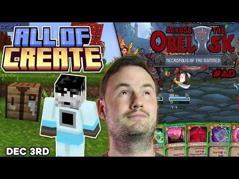 Close Calls In Minecraft All Of Create Hardcore & Checking Out Across The Obelisk Necropolis Dlc #ad