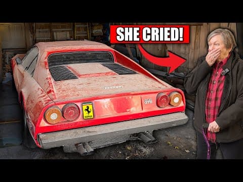 Wife Sees Deceased Husband's Ferrari Cleaned For The First Time In 30 Years! | Best Reaction Ever