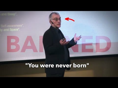They Banned His Talk Shortly After Revealing This