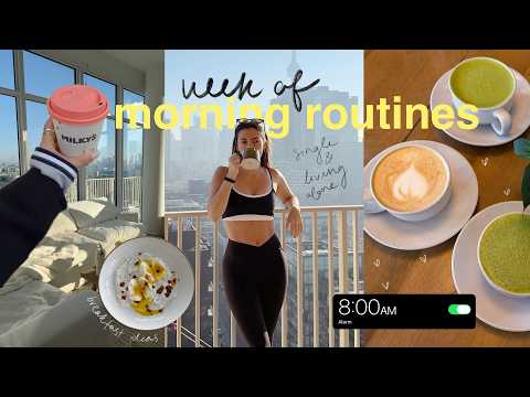 A Week Of Morning Routines | Living Alone, Wellness/work Routine, Breakfasts..
