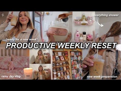Productive Vlog ★ Rainy Day Motivation, Weekly Reset, Morning Routine, Cleaning, Apartment Refresh