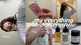 My Everything Shower Routine🎀🛁 Bridal Prep, Hair Care, Skincare, Body Care, How To Stay Glowy,