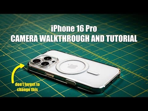 Iphone 16 Pro Camera Settings Tutorial | Detailed Instructions For Best Quality