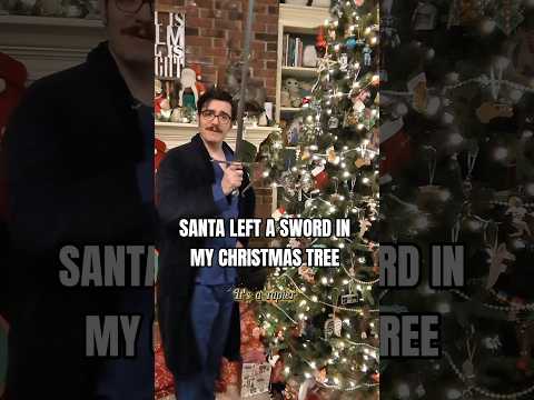 What's this I see in my Christmas tree? (It's a sword)