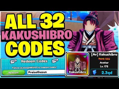 All 32 Secret World 33 Kakushibro Codes In Anime Eternal