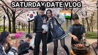 🇰🇷saturday Date Vlog In Seoul | Cherry Blossom🌸❤️ @wowskinscienceindia