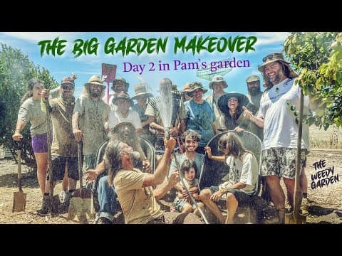 A Weedy Garden Makeover Episode 5 - Day 2 In Pam`s Garden.
