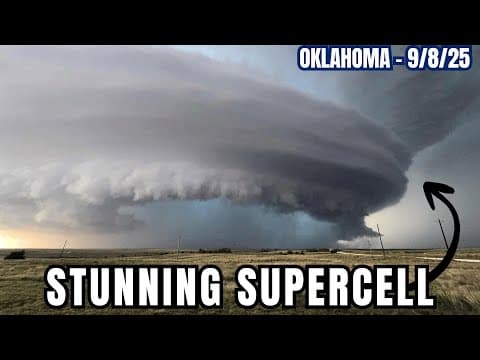 Insane Supercell & Tornado Near Laverne, Oklahoma (sept 8, 2025)