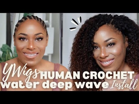 Ywigs Water Deep Wave Human Hair Crochet Install| Lia Lavon
