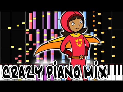 Crazy Piano Mix! Wordgirl Theme