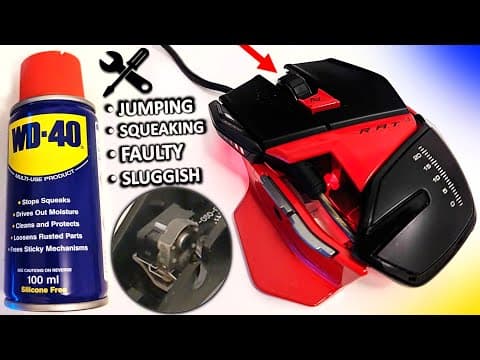 How To Fix Jumping/faulty/broken Mouse Scroll Wheel With Wd-40!