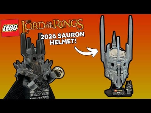 Hands-on With The New 2026 Lego Lord Of The Rings Sauron Helmet!