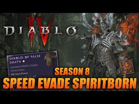 Diablo 4 Season 8 Speed Evade Spiritborn - The Quickest Slayer In Sanctuary!