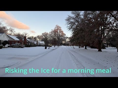 Risking The Ice For A  Warm Breakfast.