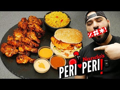 Nandos Peri Peri Chicken Platter! Wings, Drumsticks, Burger & Sauces | Halal Chef