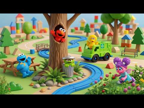 Kids Learn Verbs With Sesame Street & Elmo At The Playground   Educational Videos For Toddlers