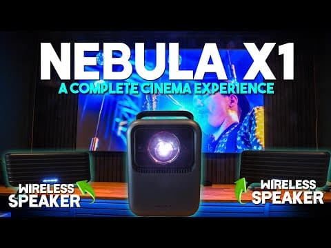 The Nebula X1 4k Projector With Satellite Speakers An Incredible Cinema Experience Inside And Out