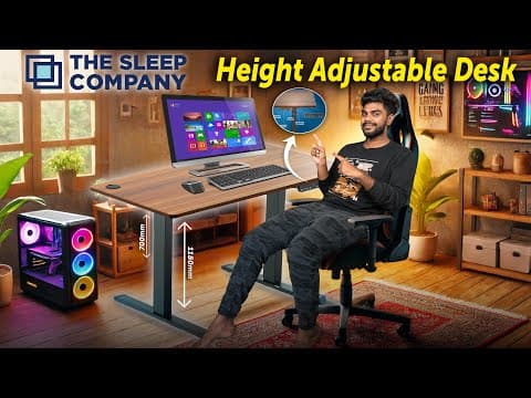 Best Height Adjustable Standing Desk⚡️ The Sleep Company Adjustable Desk Review In Tamil