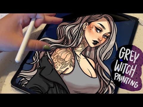 Grey Witch Procreate Drawing // Jacquelindeleon