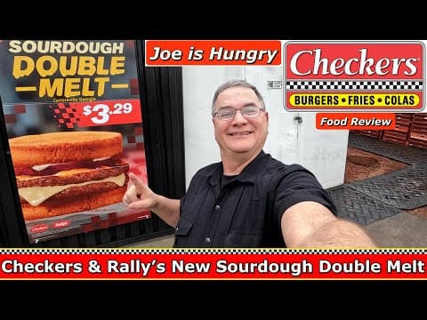 Checkers & Rally’s New Sourdough Double Melt Review | Joe Is Hungry 🏁🍔🏎️🍋🥖🍞🌡️