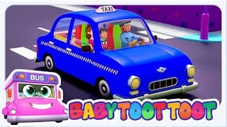 Wheels On The Taxi Go Round And Round, Vehicle Song And More Nursery Rhymes For Kids