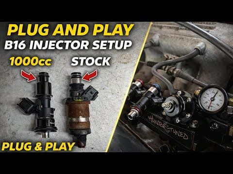 Plug & Play 1000cc Injectors On My Turbo B16 Honda Del Sol | Flow Tested To Base Tune