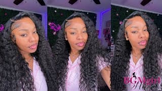 The Best Hd Glueless Water Wave Wig ! 9x6 Closure Pre Bleached & Pre Plucked Ft. Bgmgirl Hair