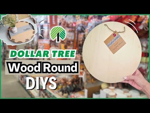 Turn A Dollar Tree Wood Round Into Gorgeous Fall Decor!