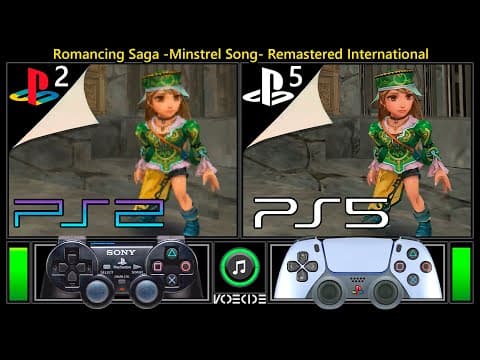 Romancing Saga Minstrel Song Remastered International (playstation 2 Vs Playstation 5) Comparison