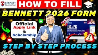 Bennett University Form Filling 2026 🔥| Bennett University Admission Process 2026|bennett University