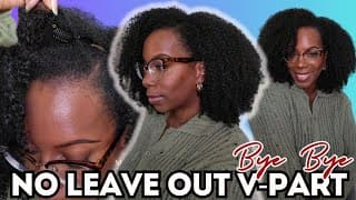 Bye Bye Leave Out! Invisible V-part Wig Install Natural Thin Hair Hack For Beginners Hergivenhair