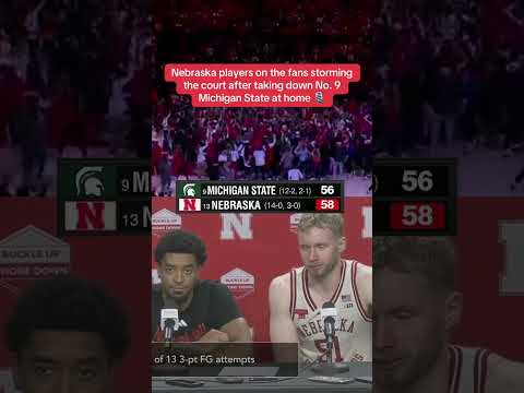 Rienk Mast after No. 13 Nebraksa took down No. 9 Michigan State 👀