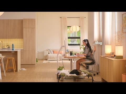 Cozy Studio Vlog | Rebuilding My Website, Studio Days & Nyc Apple Event