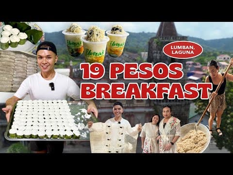19 Pesos Breakfast, ₱30k Barong Tagalog, Best Halo-halo & Espasol, Atbp In Lumban Laguna | Chef Rv