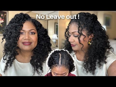 A Full Sew In With No Leave Out! New Hybrid Method!  No Closure Ft Curlsqueen