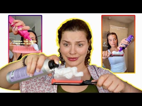 I Tried The Viral Mousse + Denman Brush Volume Hack (hairstylist Reacts)