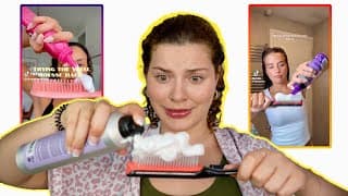 I Tried The Viral Mousse + Denman Brush Volume Hack (hairstylist Reacts)