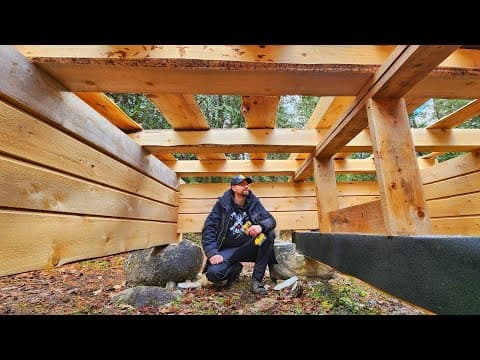 Reinforcing The Cabins For A Heavy Snowfall! / Ep6 / Traditional Sauna Build