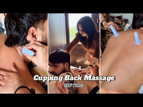 Best Back Massage By Aishwarya | Cupping And Deep Tissue Massage | Back Pain Relief 😮‍💨