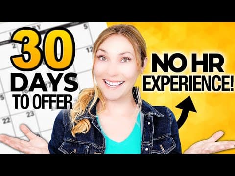 How To Land Human Resources Jobs Without Experience - What Liz Did In 30 Days!