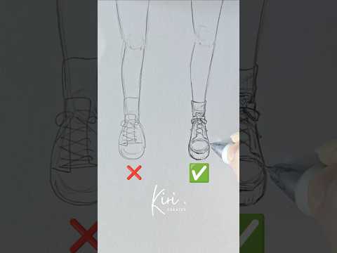 Don't make this beginner mistake - how to draw shoes 👞 #howtodraw #animetutorial #anime