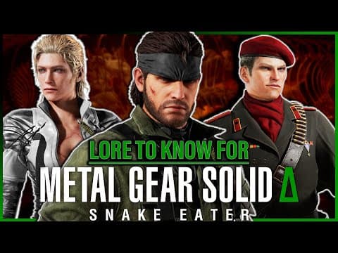 The Dark & Mysterious Philosophers & Cobra Unit | Full Metal Gear Solid Δ Lore