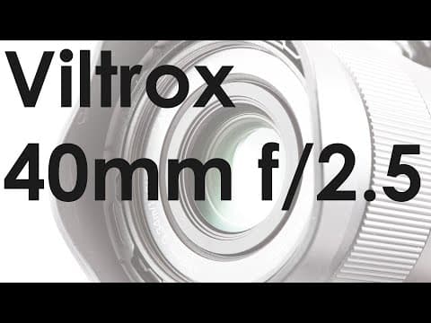 Viltrox 40mm F/2.5 (a Budget Competitor For The Best Street Lens) | Round Glass Review