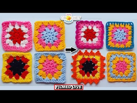 4 Fabulous Edges For Plain Granny Squares - Jayda Institches Live Tutorial - November 17, 2025