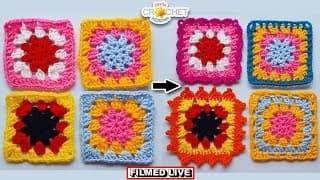 4 Fabulous Edges For Plain Granny Squares - Jayda Institches Live Tutorial - November 17, 2025